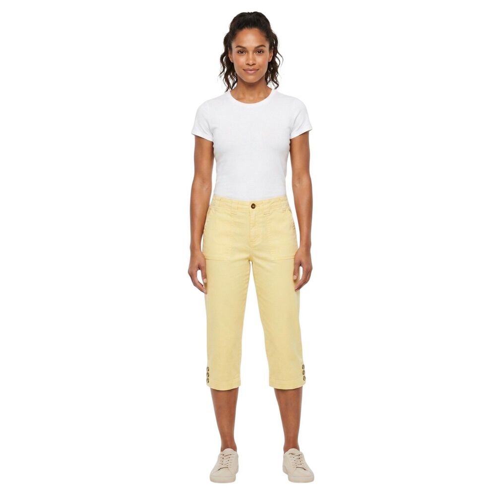 Christopher & Banks Yellow Classic Fit Capri Size 10